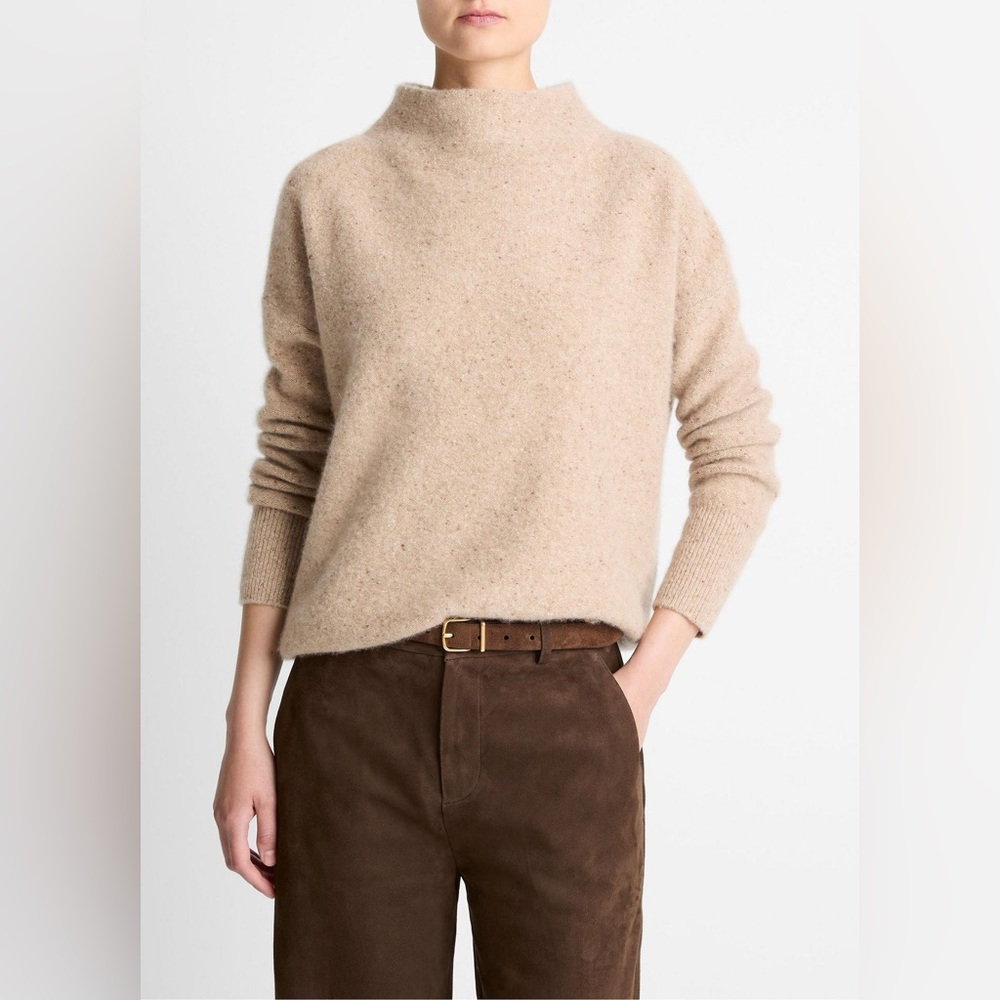Vince Donegal Cashmere Funnel-Neck Sweater - Picture 2 of 10